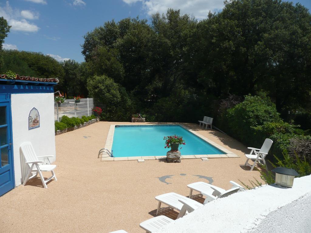 Gites De Plos Appart Chalet Piscine Spa Anduze Bagian luar foto