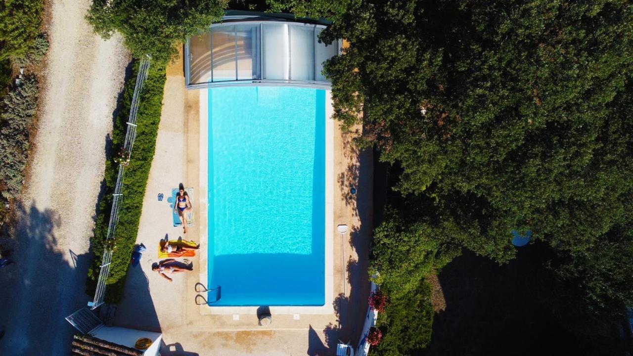 Gites De Plos Appart Chalet Piscine Spa Anduze Bagian luar foto