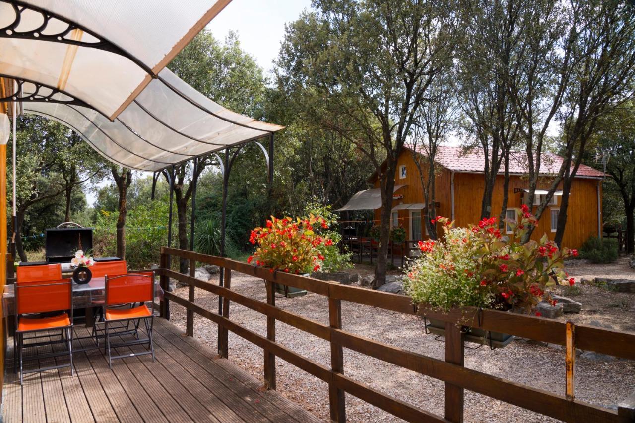 Gites De Plos Appart Chalet Piscine Spa Anduze Bagian luar foto