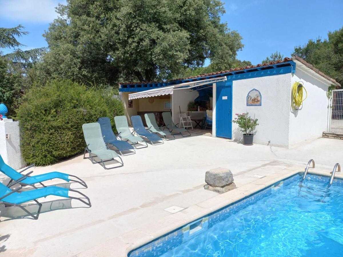 Gites De Plos Appart Chalet Piscine Spa Anduze Bagian luar foto