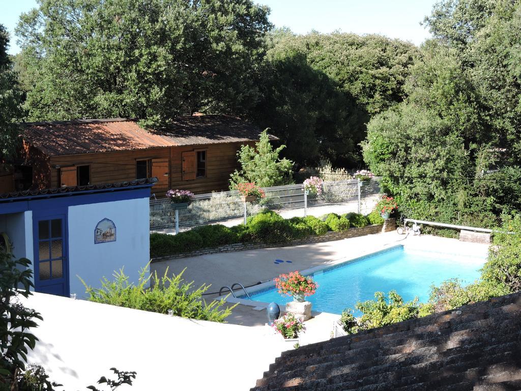Gites De Plos Appart Chalet Piscine Spa Anduze Bagian luar foto